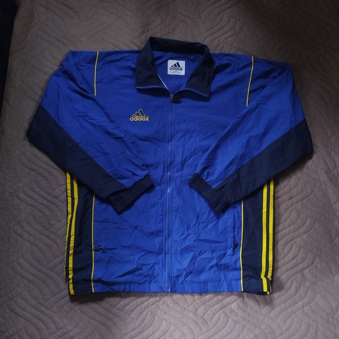 1990s to early 2000s Adidas "3-Str Training Suit" Track Jacket (Category: Coats, Jackets and Outerwear) located in Davao. Submitted by giyuu06 (Listing ID 1465415238, Image 1). Description: 1990s to early 2000s Adidas "3-Str Training Suit" Track Jacket | MEDIUM | Excellent Condition L 28 W 23.5 SL 23 issue: zipper.