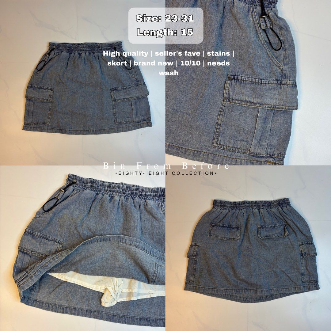 23 - 31 Adjustable Relaxed Skort (Category: Skirts) located in Dagupan City. Submitted by bincloset (Listing ID 1465551533, Image 1). Description: Adjustable Relaxed Skort ✨ Size: 23”-31”| Length: 15” Flawless - FB Page: Bin from Before | IG: @binfrombefore .