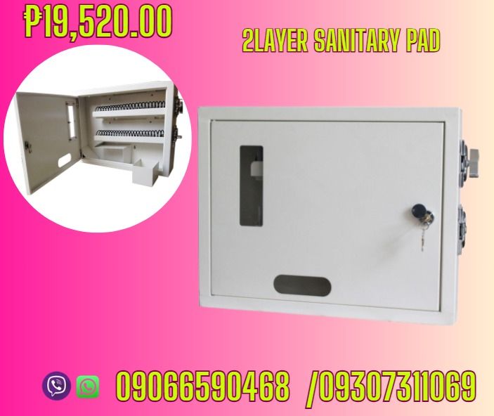 2layer sanitary pads vendo machine manual (Category: Looking For) located in Aroroy. Submitted by 09307311069 (Listing ID 1465423792, Image 1). Description: Vendo Coin Mechanism Sanitary Napkin/Tampon Item Vending Machines Dispenser PHP19,520.00 1. Machine Size: W52*D12.5*H41cm; N. Weight, 10.5Kg, G.Weight:11.5kg 2. Selections: 2types, column length 370mm 3. Capacity: 8-20pcs of each, total16-40pcs 4. Coin mech 1-2coins 5. Full mechanical vending