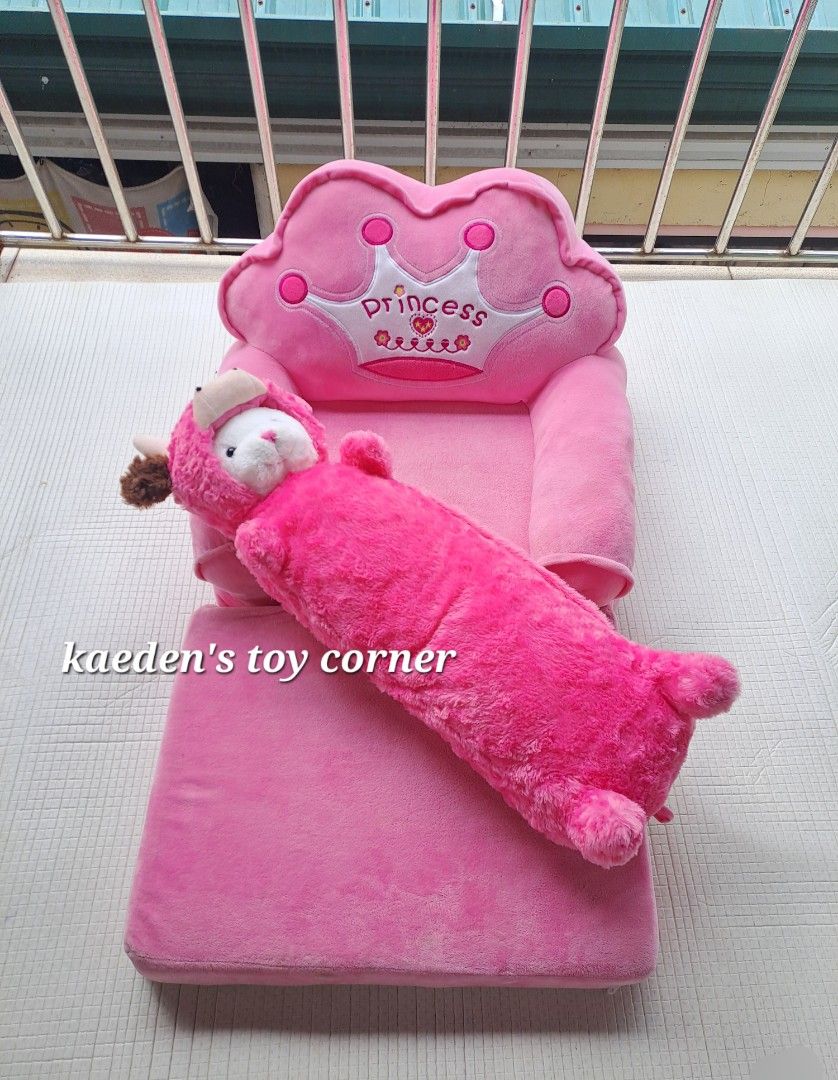 2n1 Foldable sofabed for toddler (Category: Infant Playtime) located in Cebu City. Submitted by kaedenscebu (Listing ID 1465493487, Image 1). Description: 2n1 Foldable Toddler sofa bed ▪︎Age suitable : 1 to 4 yrs old ▪︎Dual functionality can be used as sofa & baby bed for toddler ▪︎Extra wide padded armrest ▪︎Skin friendly breathable crystal velvet ▪︎Soft lightweight & high elasticity foam Preloved in good condition With free long pillow toy Need