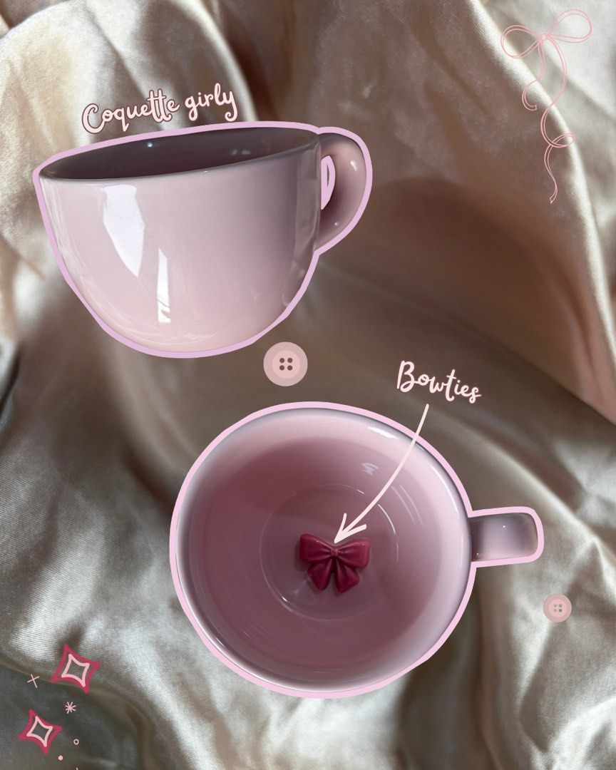 3D Ribbon Cute Mug (Category: Coffee & Tea Tableware) located in Manila. Submitted by mugandsips (Listing ID 1465529049, Image 1). Description: 3D Ribbon Cute Mug 🌸 Brandnew Condition No Dents -✨Unique Design -🤍 3D Design -🎀 Cute and aesthetic designs -🎁 Gift ideas, for birthdays and special occasions -🌷 Perfect for your home, office, or study desk Price- 489.00 Location- South Caloocan Courier- Lalamove/ J&T.