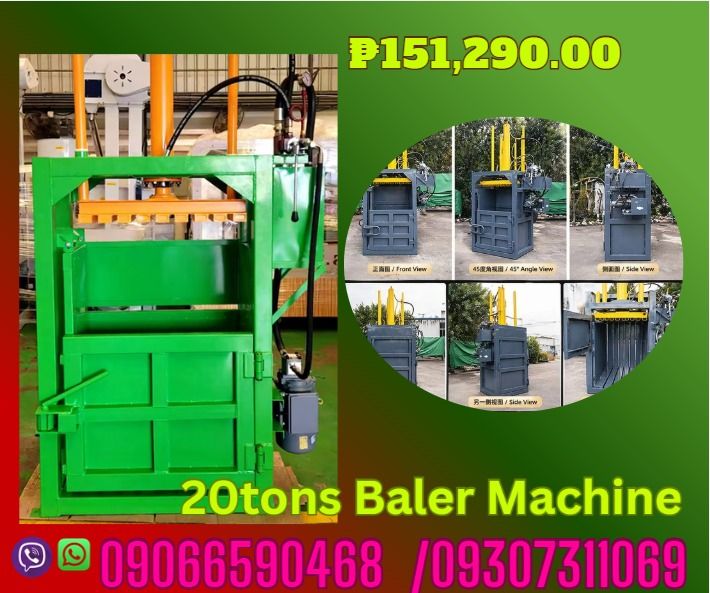 3phase compactor machine garbage baler machine for sale (Category: Looking For) located in Aroroy. Submitted by 09307311069 (Listing ID 1465428068, Image 1). Description: 20T BALER MACHINE SINGLE CYLINDER ELECTRIC MACHINE 7.5KW OIL CYLINDER 140 OIL PUMP 325 OVERALL DIMENSION 1400*650*2650 PACKING SIZE 800*400*800 PRICE 151,290Php ✅ Quality products ✅ Big discount for bulk orders ✅ 100% LEGIT TRUSTED SUPPLIER! ✅ With Complete Legal Documents ✅ BIR