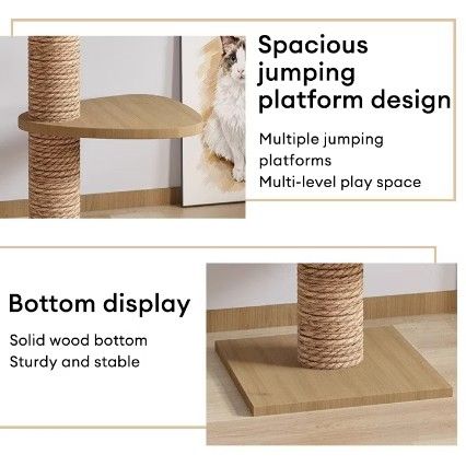 5 layers WOODEN CAT TREE (Category: Homes & Other Pet Accessories) located in Cebu City. Submitted by jerilmuy46712 (Listing ID 1465480200, Image 3). Description: P3700 free shipping - Height-adjustable from floor to ceiling up to 270 cm - 5-layer design featuring multi-level jumping platforms and a fenced resting balcony - Fun clear acrylic space capsule bubble bowl for lounging - Pillars wrapped in durable sisal rope for scratching - Sturdy sol