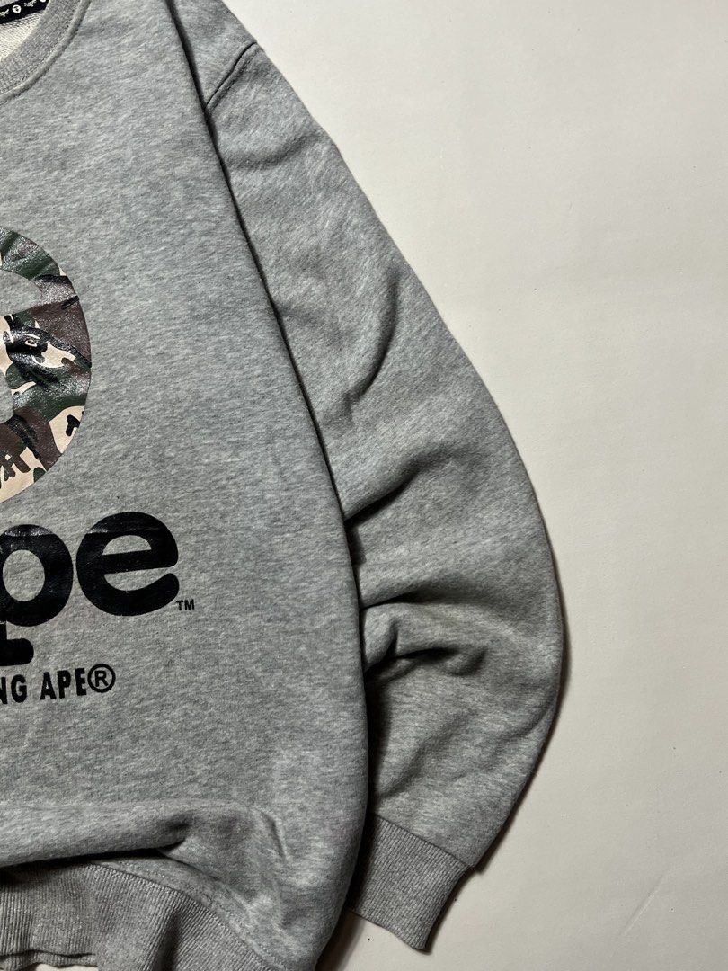 Aape grey sweatshirt (Category: Hoodies) located in Manila. Submitted by tripnimichael (Listing ID 1465464624, Image 3). Description: Size-Large Width-22 Length-27 Issue-None .