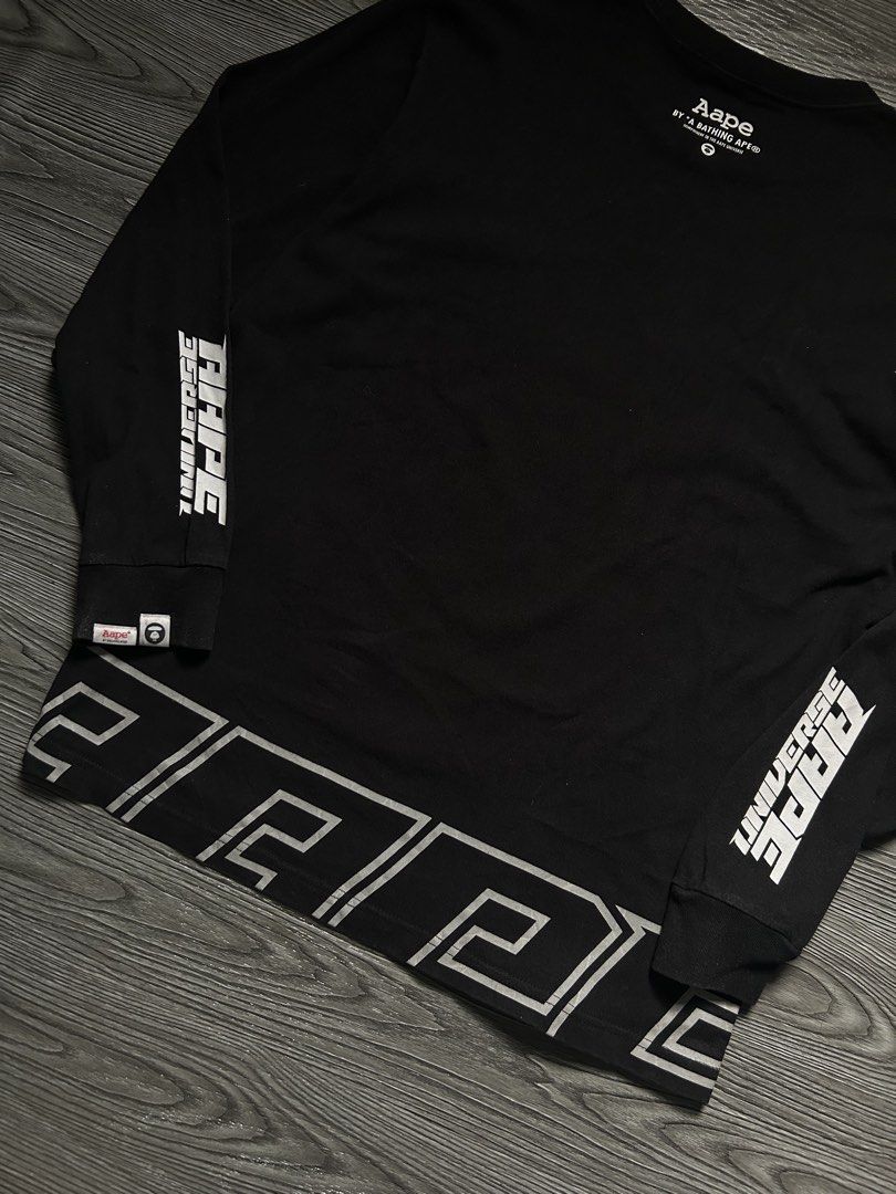 Aape Universe Graphic Longsleeve (Category: Tshirts & Polo Shirts ) located in Dasmarinas. Submitted by zn_upcldtrs (Listing ID 1465436477, Image 3). Description: Aape Universe Graphic Longsleeve - 22 W / 29 L - As New Condition - Authentic .