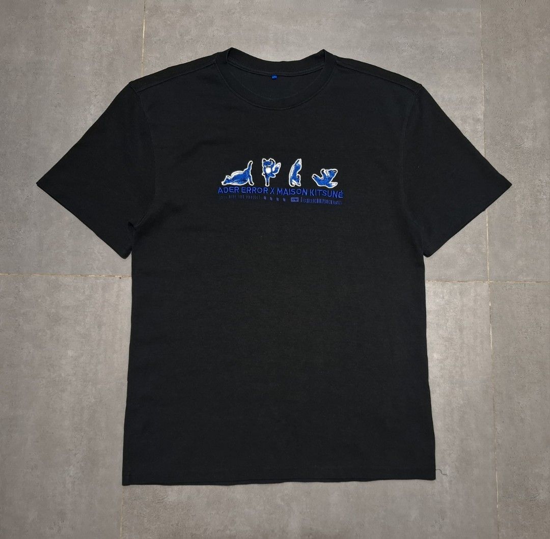 ADER ERROR X MAISON KITSUNE (Category: Formal Shirts) located in Rizal. Submitted by marcothrifts (Listing ID 1465503345, Image 1). Description: ADER ERROR X MAISON KITSUNE Size A1 Width: 19.5 Length: 27 Color rate: 9.9/10 Excellent Condition No issue.