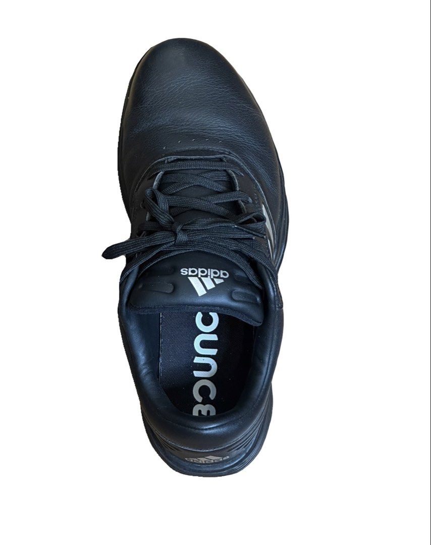 Adidas Bounce Spiked Golf Shoes US10 (Category: Sneakers) located in Muntinlupa City. Submitted by alabangbargains (Listing ID 1465513093, Image 2). Description: black leather size: 10US Adidas Bounce Spiked no tag no box slightly used needs cleaning only no flaw mop: gcash or bank transfer sf: buyer will book and pay for their courier.
