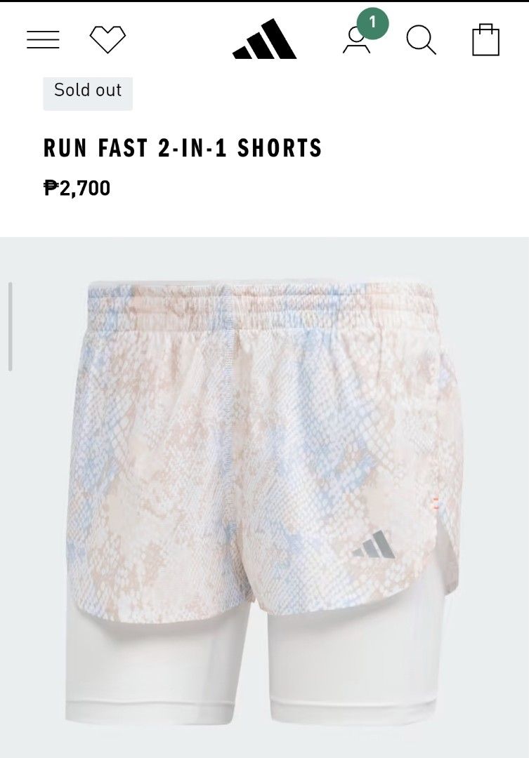 Adidas Run Fast 2 in 1 shorts (Category: Activewear) located in Cebu City. Submitted by deadjay84 (Listing ID 1465494919, Image 3). Description: Adidas Run Fast 2 in 1 shorts - Size medium fits 28-30 - Like new condition - Waist: Bright orange adjustable drawstring - Storage: Convenient back zipper pocket for keys or cards - Safety: Reflective strips on back legs for night visibility - Material: Breathable, high-performance athletic fabric - pls 