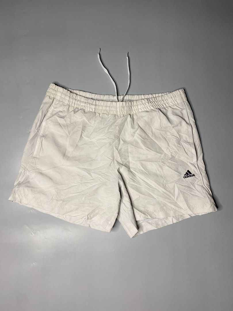 Adidas Woven Shorts (Category: Shorts) located in Bago City. Submitted by jg_finds_ (Listing ID 1465391122, Image 1). Description: size Medium on tag waist- 30-34 inch length- 15 inch Leg opening- 12 inch.