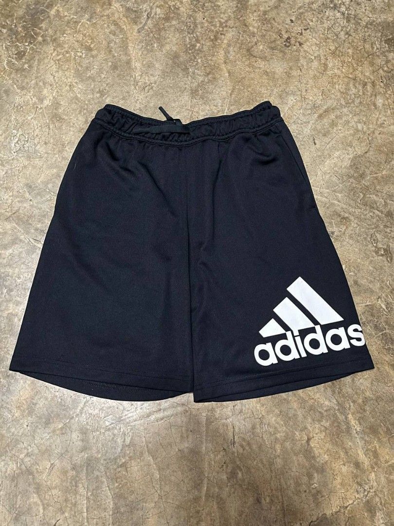 Adidas-Aeroready Shorts (Category: Shorts) located in Marikina City. Submitted by plus6three (Listing ID 1465447026, Image 2). Description: Brand: Adidas-Aeroready Shorts Price: 650php Color: Black with White graphic accent Waistline: 28-32 Width: 18 Length: 18 Material: Soft, breathable knit fabric (durable performance blend) Waistband: Elastic waistband with an adjustable internal drawstring for a customized fit Pockets: Dual side hand pockets 