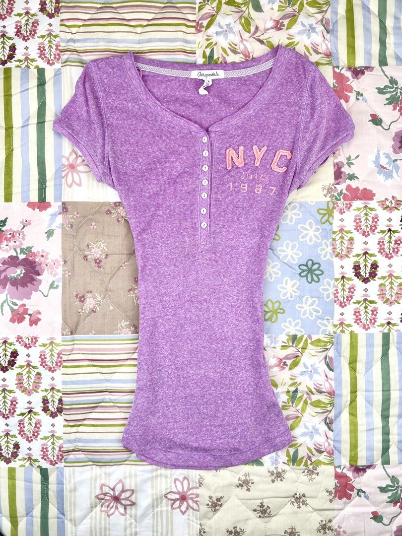 Aeropostale Henley Top (Category: Shirts) located in Angeles City. Submitted by fruits.ph (Listing ID 1465424320, Image 1). Description: Measurements B:14” W:11” L:24.5” Size on Tag: S Best Fit: M-L *Flat lay measurements* Mannequin Size: M (34”; 25”) Color Rate: 10/10 Flaws: None Fabric Type: Cotton/ Stretchable Fabric ***Color may vary due to lighting. This item is properly washed and disinfected.***.