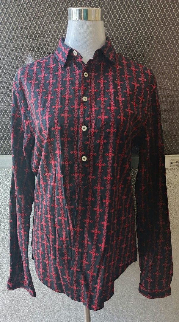 AllSaints Spitalfields Long Sleeve Shirt - Large (Category: Tshirts & Polo Shirts ) located in Cebu City. Submitted by violacloset (Listing ID 1465494612, Image 1). Description: Measurements: length: 27 width : 17 1/2.