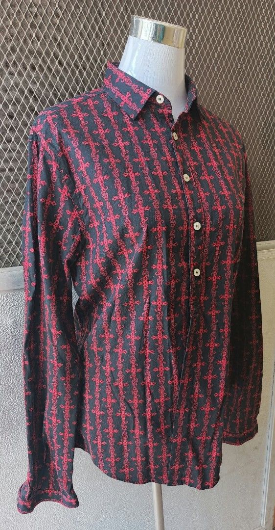 AllSaints Spitalfields Long Sleeve Shirt - Large (Category: Tshirts & Polo Shirts ) located in Cebu City. Submitted by violacloset (Listing ID 1465494612, Image 2). Description: Measurements: length: 27 width : 17 1/2.