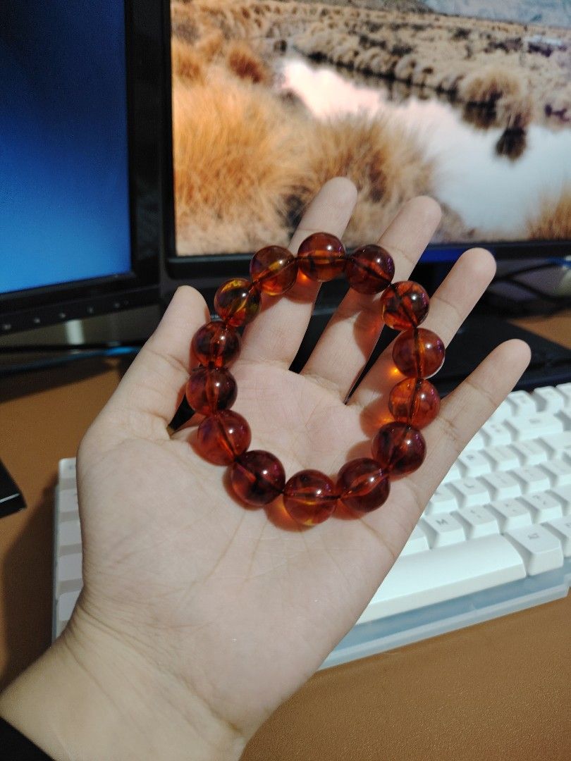 Amber beaded bracelet (Big Size) (Category: Bracelets) located in Caloocan City. Submitted by cherishedfinds (Listing ID 1465458602, Image 1). Description: - Amber bracelet - Note: Some beads may have slight imperfections in shape, roundness, or surface details. These are normal characteristics. - Spent 500, get a freebie 🎁 You may add items from my other listings 💯.