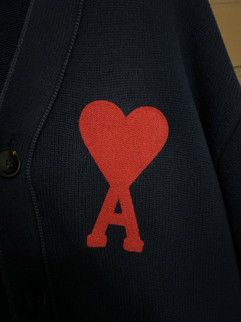 Ami París Cardigan Navy/Red (Category: Coats, Jackets and Outerwear) located in Manila. Submitted by foundarchive.ph (Listing ID 1465460281, Image 3). Description: Ami París Cardigan Navy/Red Size L on tag (22.5 x 22.5 stretchable) Excellent Condition 9/10 color rate ₱3,000 only Manila area can ship nationwide .