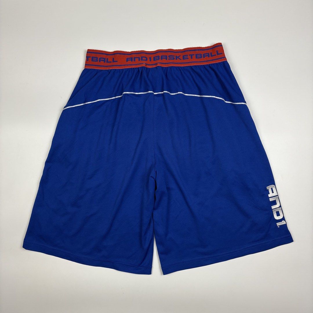 And 1 Basketball Shorts Royal Blue (Category: Shorts) located in Quezon City. Submitted by 1106_collective (Listing ID 1465410621, Image 2). Description: Size: Large Condition: 9.5/10 Material: 100% Polyester Made in: Cambodia Flaw / Defect: Minor sign of use,cut wash tags Dimension Waist: 30”-42” Length: 22” Thigh: 14.5” Leg opening: 14”.