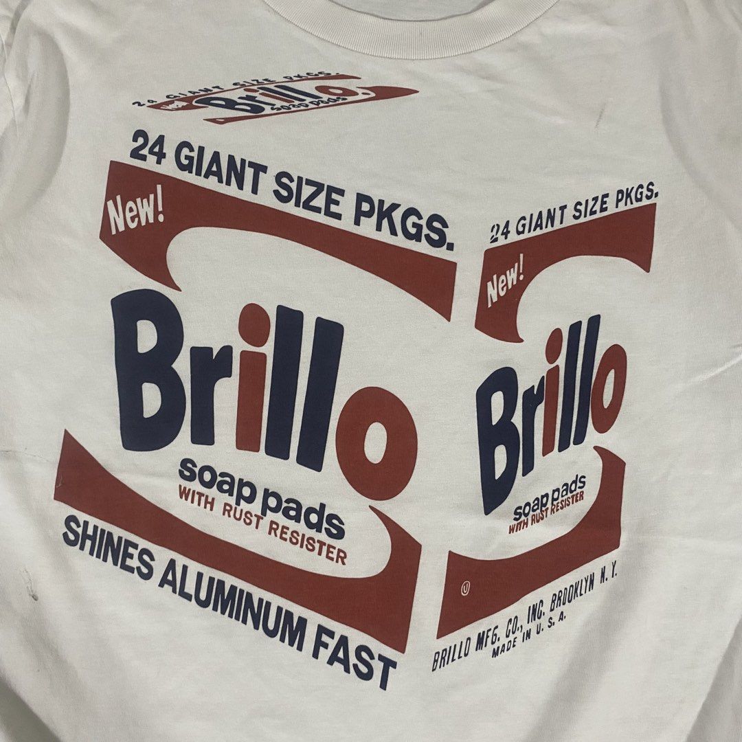 Andy Warhol Brilo Soap Pads T-shirt (Category: Tshirts & Polo Shirts ) located in Los Banos. Submitted by adothrift (Listing ID 1465536784, Image 3). Description: Andy Warhol Brilo Soap Pads T-shirt Size: M-L Dimensions: Width - 21 Length - 27 .