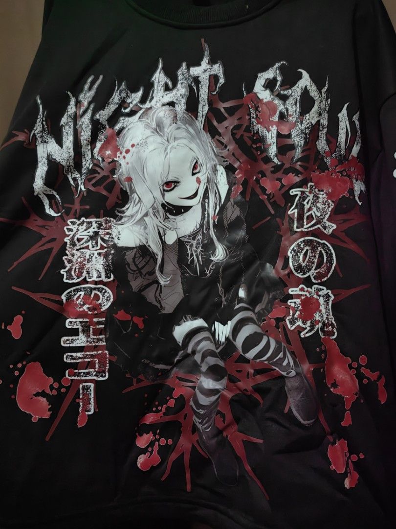 Anime Gothic Longsleeve Sweatshirt (Category: Longsleeves) located in Batangas. Submitted by selenophile__ (Listing ID 1465482618, Image 2). Description: .