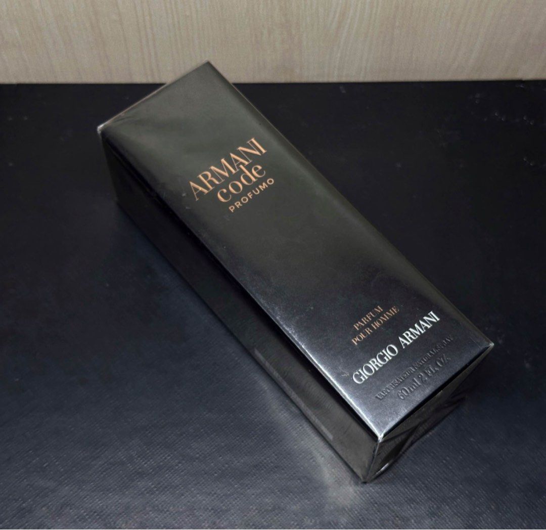 ARMANI CODE PROFUMO (Category: Fragrance & Deodorants) located in Rizal. Submitted by fougere_ (Listing ID 1465545549, Image 1). Description: I am selling my spare bottle 100% authentic, factory-sealed bottle of the original Armani Code Profumo (60ml) 2016 . While the newer version of the Code EDP leans toward a simpler profile, this 2017 production (Batch: 38PNO0) retains the fuller, deeper composition of the original release, with its signature