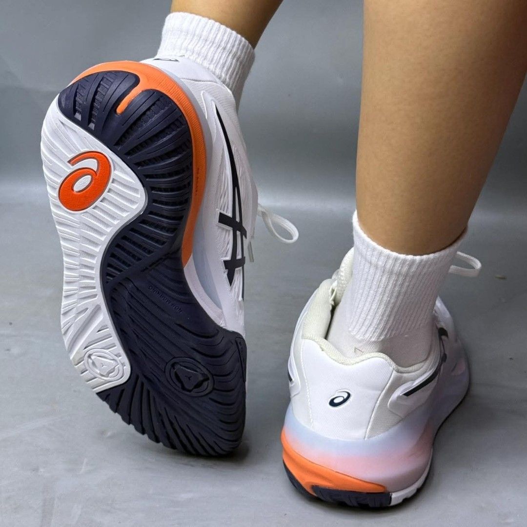Asics resolution 10 "White Navy Orange" 🛒🛒🛒 (Category: Sneakers) located in Manila. Submitted by josier_181 (Listing ID 1465547519, Image 2). Description: Available now Ma'am/Sir Pm for more details Your order via lalamove COD or GCASH payment. Kung anong nasa post ko po yun po mismo ang dadating na item sa inyo 💯 Good quality and condition Thank you and God bless Womens Size Guide 5US - 36 EU/FR - 22CM 6US - 37 EU/FR - 23CM 6.5US - 37.5 EU/F