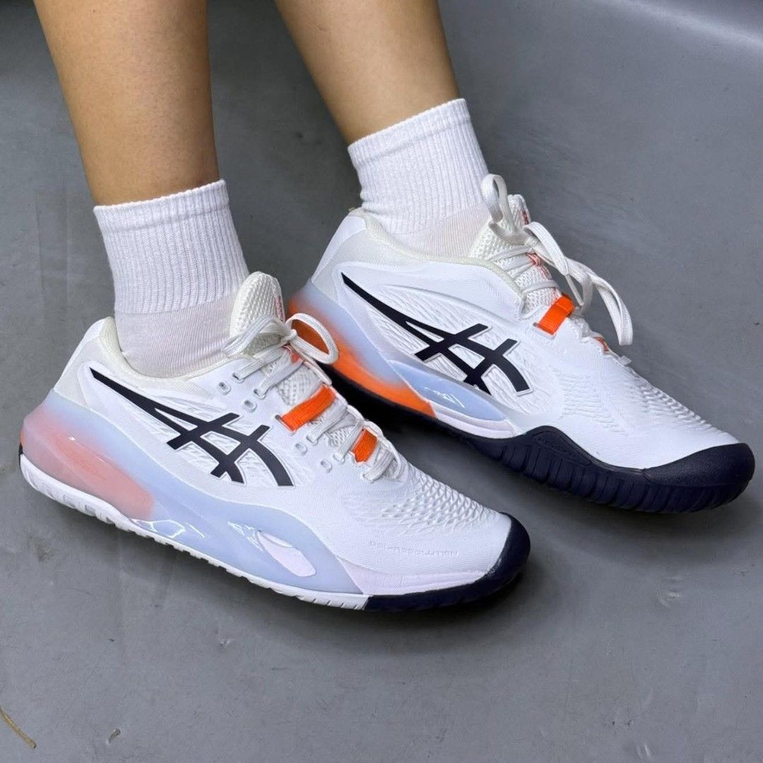 Asics resolution 10 "White Navy Orange" 🛒🛒🛒 (Category: Sneakers) located in Manila. Submitted by josier_181 (Listing ID 1465547519, Image 1). Description: Available now Ma'am/Sir Pm for more details Your order via lalamove COD or GCASH payment. Kung anong nasa post ko po yun po mismo ang dadating na item sa inyo 💯 Good quality and condition Thank you and God bless Womens Size Guide 5US - 36 EU/FR - 22CM 6US - 37 EU/FR - 23CM 6.5US - 37.5 EU/F