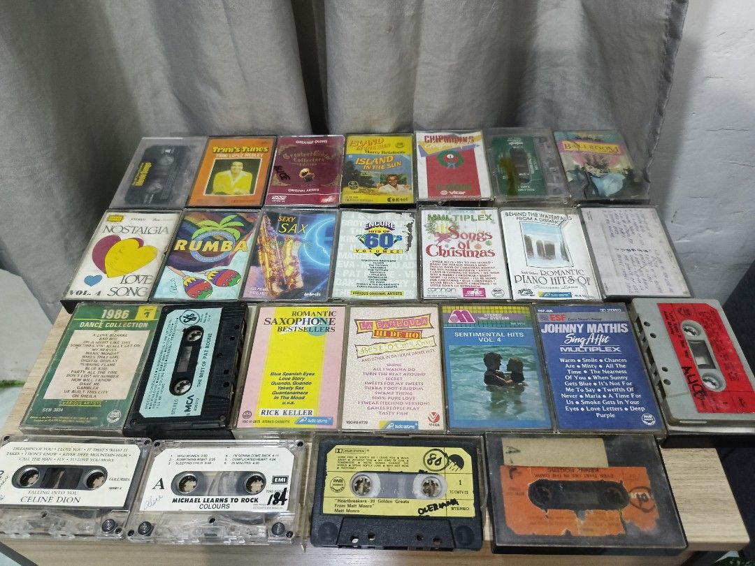 Assorted Cassette Tapes (Category: CDs & DVDs) located in Cavite. Submitted by bodega_ni_kiks11 (Listing ID 1465385330, Image 3). Description: Assorted Cassette Tapes Untested ₱150 take all.