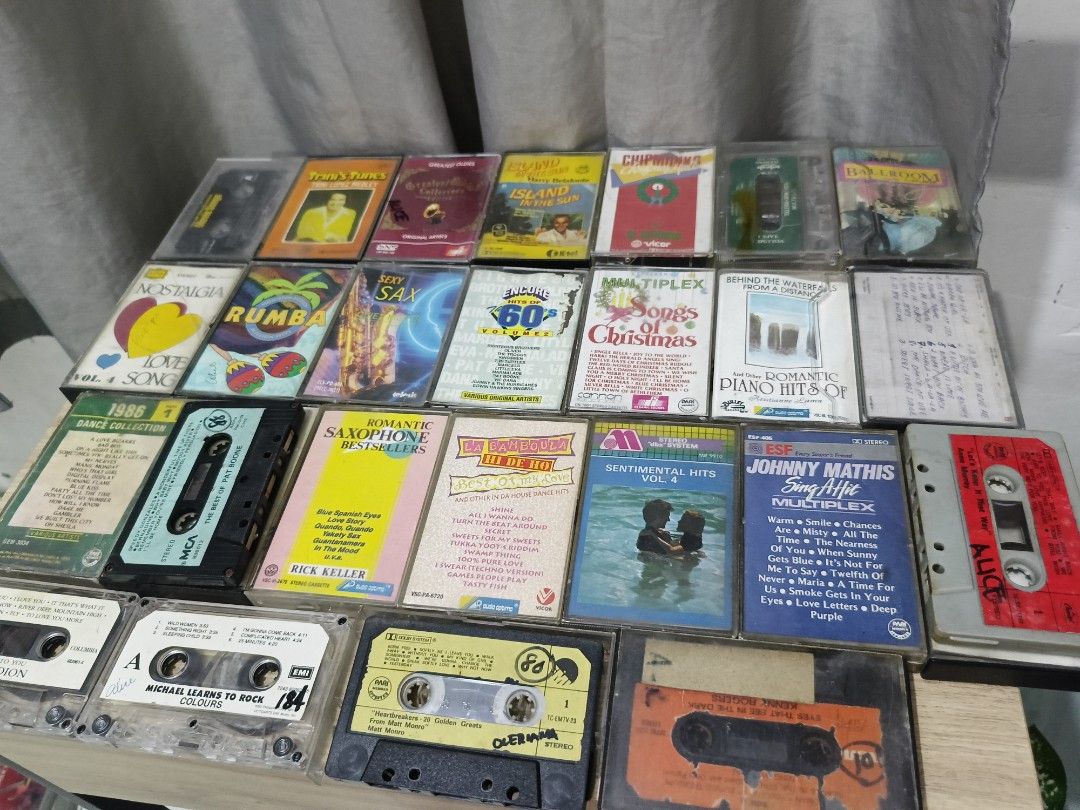 Assorted Cassette Tapes (Category: CDs & DVDs) located in Cavite. Submitted by bodega_ni_kiks11 (Listing ID 1465385330, Image 1). Description: Assorted Cassette Tapes Untested ₱150 take all.
