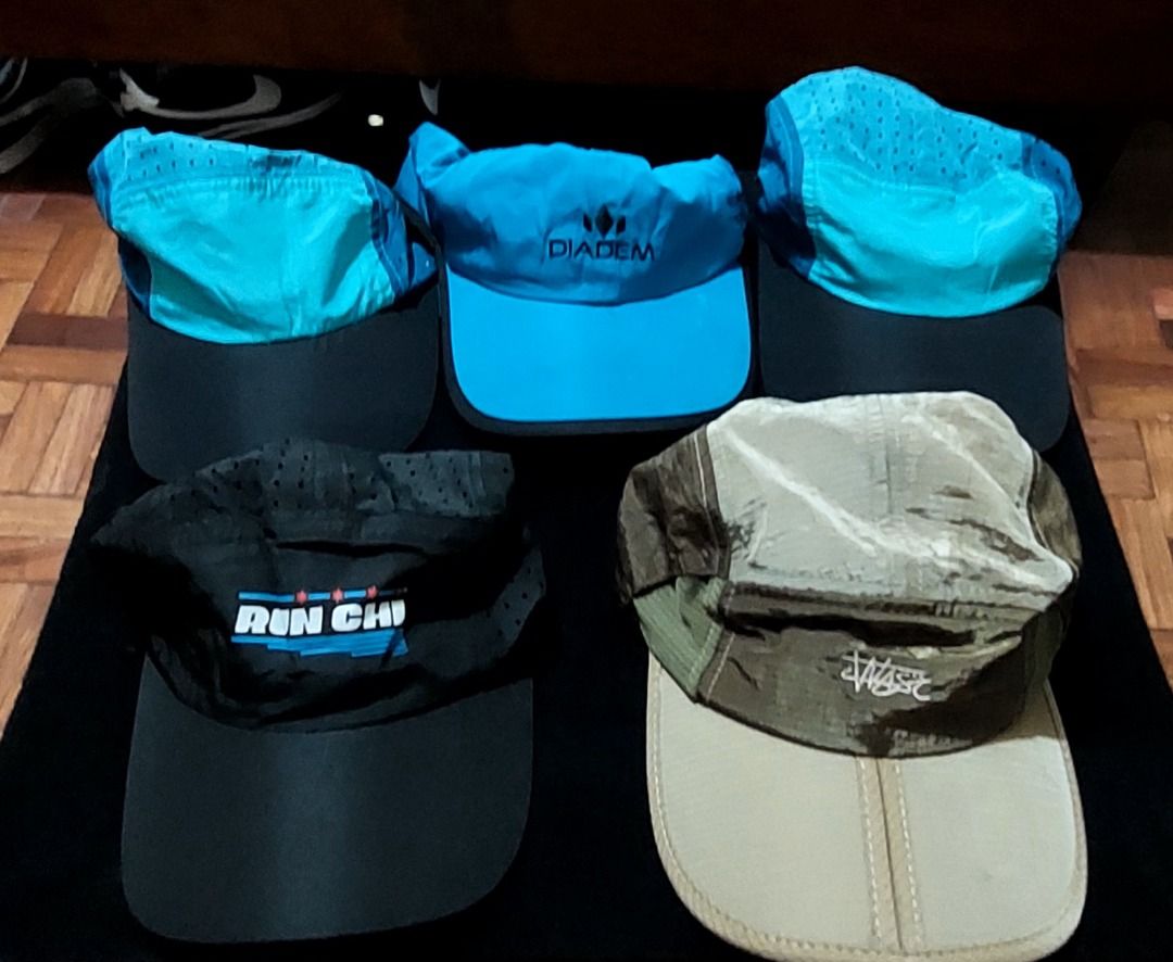 Assorted Running Caps and Visor Bundle (Category: Caps & Hats) located in Legazpi City. Submitted by street_uniform (Listing ID 1465543407, Image 1). Description: - 180 each. - Bundle includes 5 running hats and visors - Premium brands: Diadem, Ciele Athletics, and Sprints - Breathable mesh panels keep you cool during workouts - Adjustable back straps for a custom, secure fit - Ideal for marathons, trail runs, and daily training - Sold as a compl