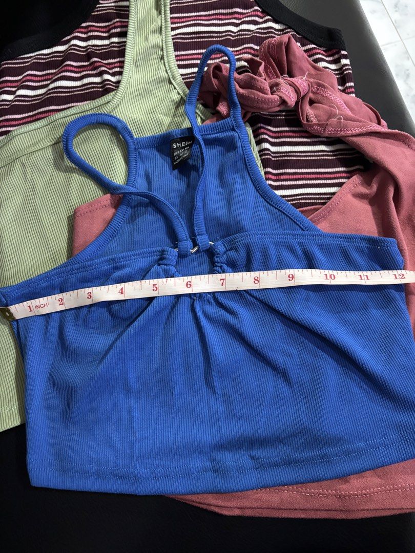 Assorted sleeveless tops (Category: Sleeveless) located in Quezon City. Submitted by den.declutters (Listing ID 1465454861, Image 2). Description: Get all for 150.