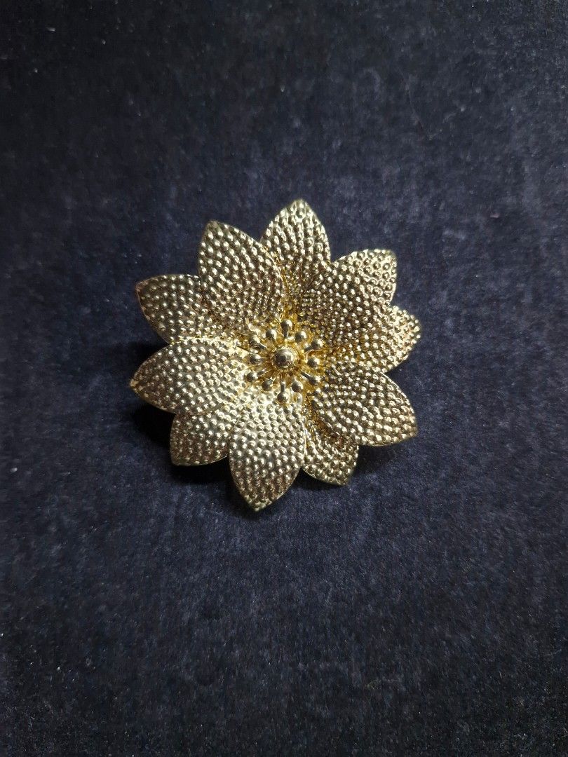 Aster Brooch (Category: Brooches) located in Taguig. Submitted by mommaschoice (Listing ID 1465521116, Image 1). Description: Brand new Gold-Tone finish Lightweight won't damage the fabric Ships nationwide.