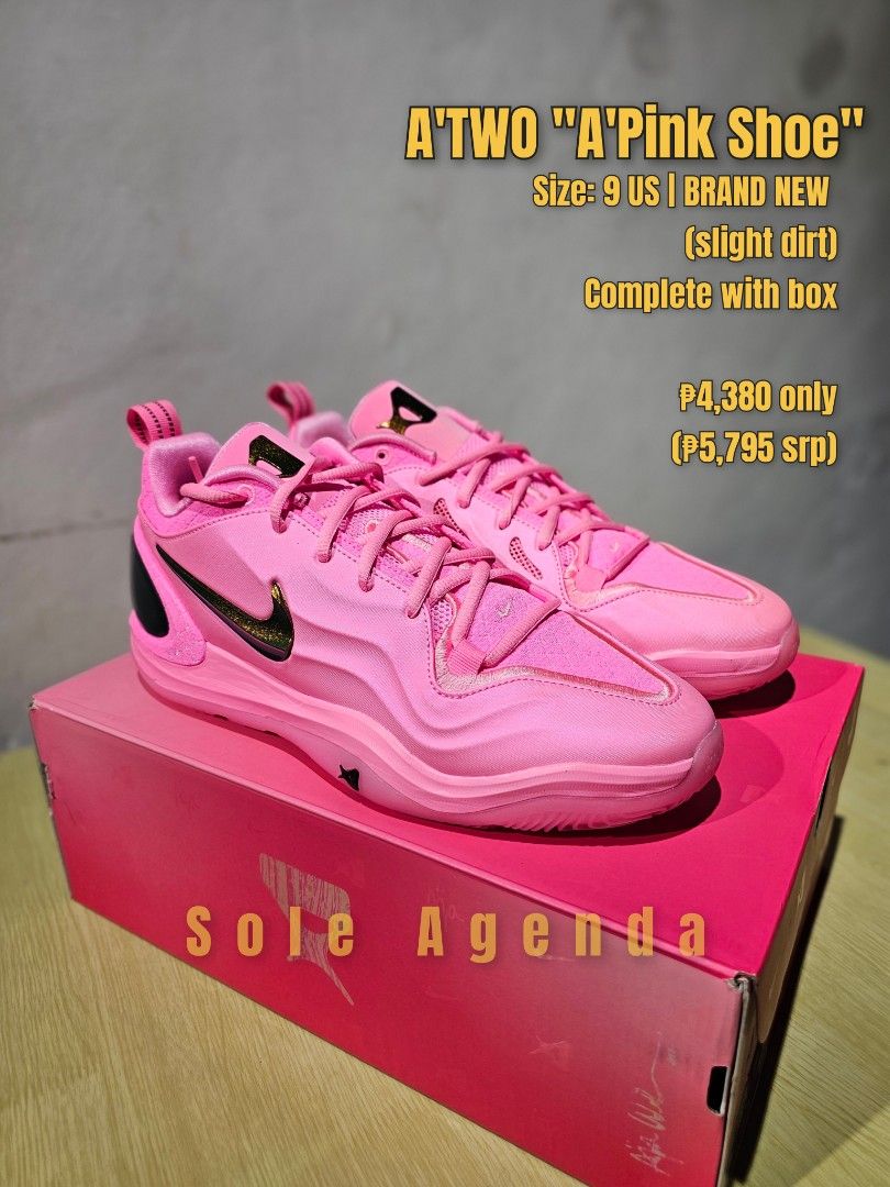 A'TWO "A'Pink Shoe" (Category: Sneakers) located in Manila. Submitted by ejjjjj09 (Listing ID 1465554502, Image 1). Description: ⚡SALE or TRADE + CASH⚡ A'TWO "A'Pink Shoe" Size: 9 US | BRAND NEW (slight dirt) Complete with box ₱4,380 only (₱7,595 srp) Payment First (No COD / No COP) 📍 Pin: Sole Agenda 🤝 Meetup: Townsville Sabang, Dasmariñas, Cavite 📦 Shipping: Lalamove or J&T #SoleAgenda #OriginalShoes #AuthenticShoes #BasketballShoes #fypシ.