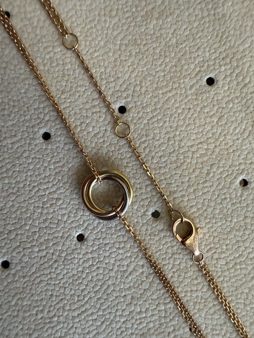 Auth Cartier Trinity Necklace (Category: Necklaces) located in Makati City. Submitted by aurummaison (Listing ID 1465413570, Image 2). Description: 16 inches.