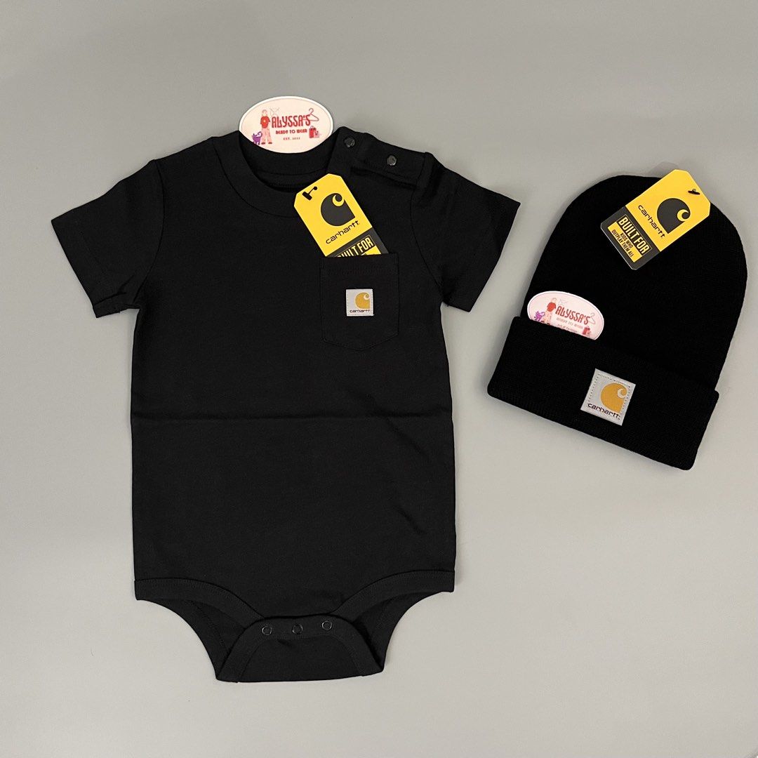 AUTH/BNEW CARHARTT BABY BODYSUIT - BLACK (Category: Babies & Kids Fashion) located in Davao. Submitted by alyssaclosett (Listing ID 1465400621, Image 3). Description: AUTH - BNEW SJZE: 6M / 9M & 12M 📍Davao city .
