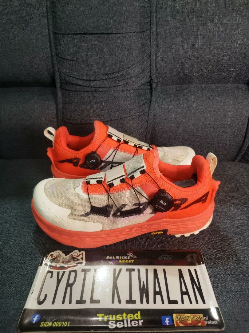 Authentic Altra Boa Trail Running Shoes (Category: Sneakers) located in Baguio. Submitted by ckiwalan (Listing ID 1465460296, Image 2). Description: For sale Authentic Like new condition Minimal signs of use only No issue Thick outsole Lightweight Soft and comfy Baguio city can ship nationwide.