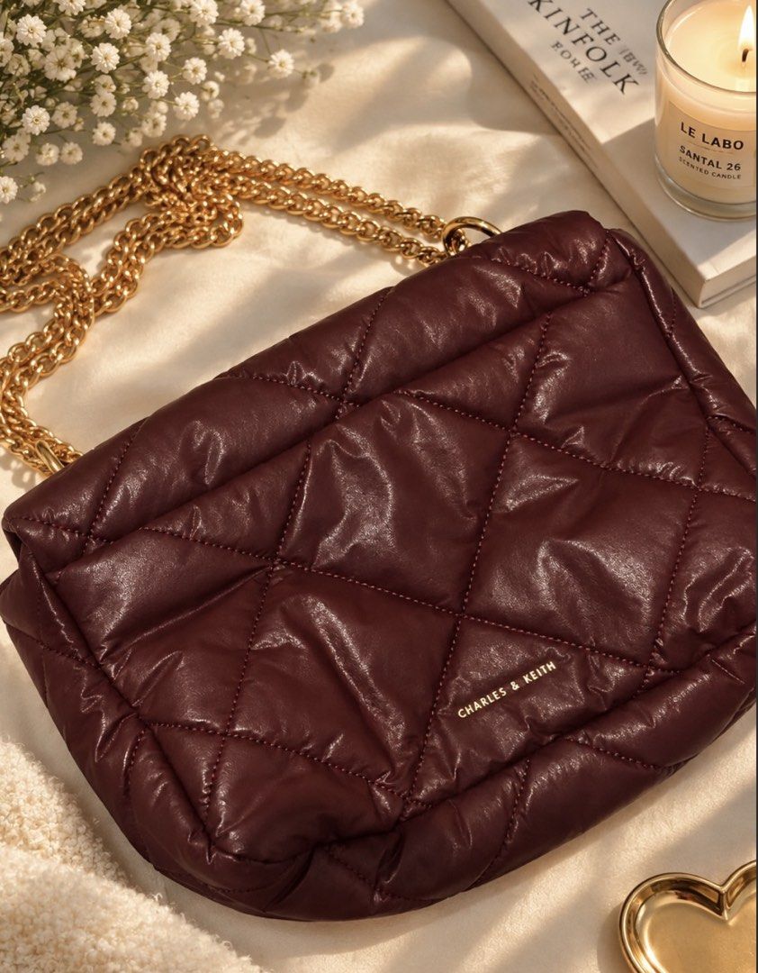 Authentic Charles and Keith bag (Category: Shoulder Bags) located in Bulacan. Submitted by zzzyyie (Listing ID 1465422843, Image 3). Description: With dust bag and no flaws at all pwede sa maselan.