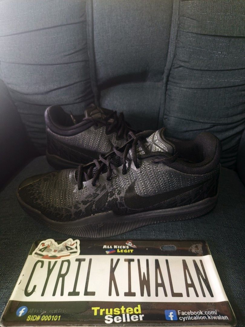 Authentic Kobe Mamba Rage Triple Black (Category: Sneakers) located in Baguio. Submitted by ckiwalan (Listing ID 1465459339, Image 2). Description: For sale Authentic Excellent condition Signs of usage only As of now no sole separation it may vary or not when played No major issue Baguio city can ship nationwide.