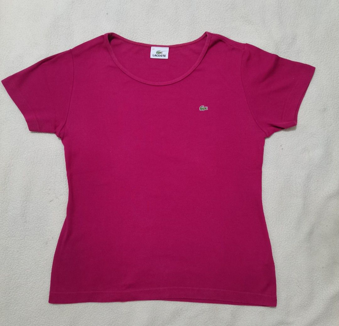 Lacoste Made in Japan Classic Logo Tee(Authentic) (Category: Blouses) located in Santa Cruz. Submitted by oddpenguin-4575 (Listing ID 1465578598, Image 2). Description: 📌.....P L E A S E R E A D..... 📌measurement:Laid flat Sh-15.5"/Sleeve-6.5"/Chest-18.5"/Lenght-23"/armhole-6"/armpit-8" 📌size: Medium (M). 📌color-9/10 📌Brand: Lacoste Size Label: 44 (Please see manufacturer size charts for exact Japanese/international conversions; typically fi