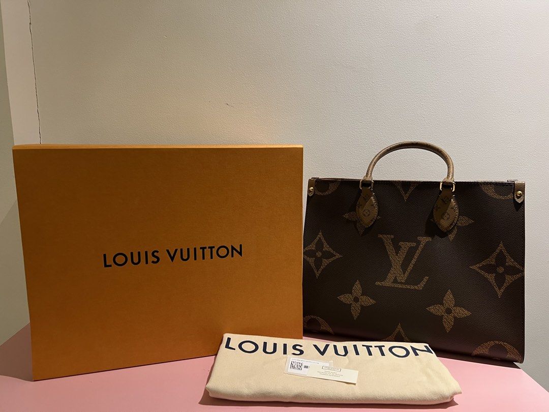 Authentic Louis Vuitton OnTheGo MM Monogram Reverse (Category: Luxury Bags & Wallets) located in Cavite. Submitted by charmscloset888 (Listing ID 1465487675, Image 1). Description: Authentic Louis Vuitton OnTheGo MM Monogram Kept / Unused Condition Complete set: Box, Dust Bag, Paper Bag & Product Card Microchipped / RFID verified Retails at PHP 199,000.