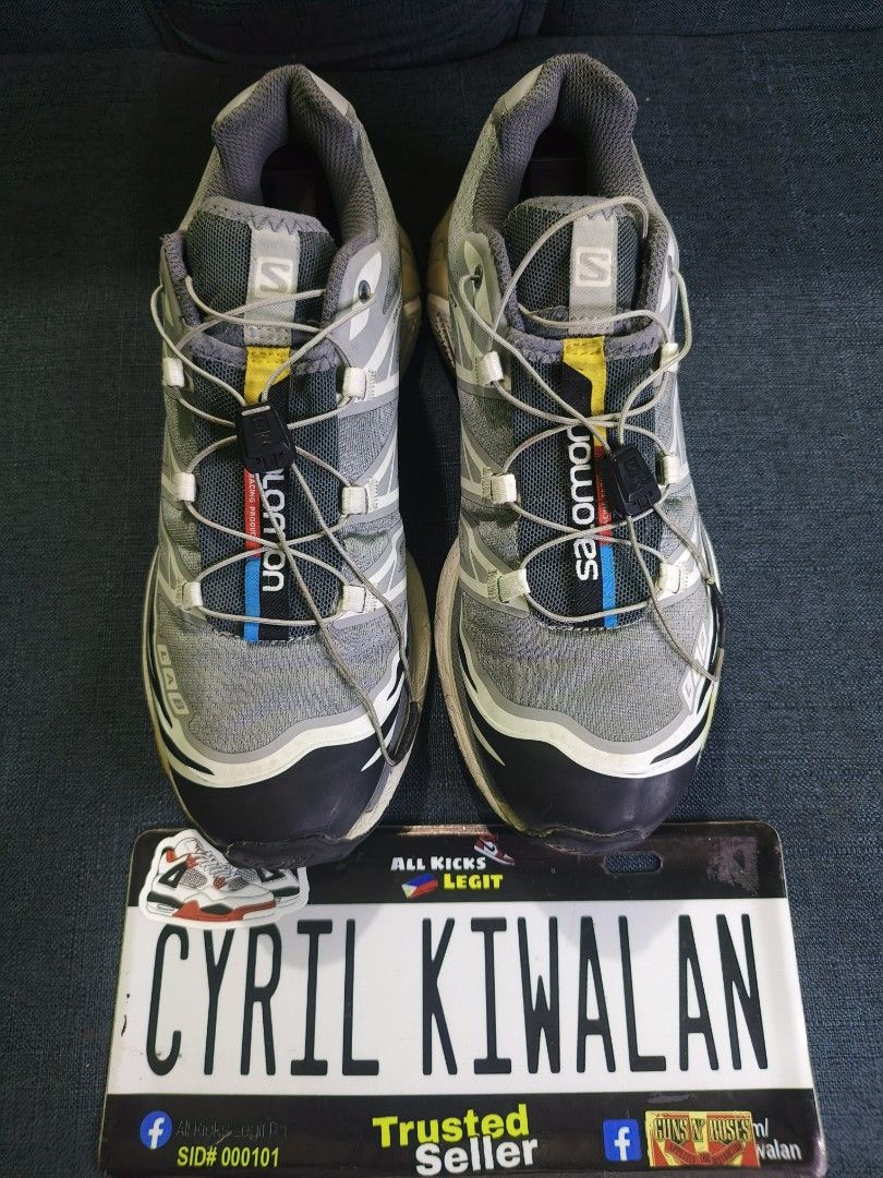 Authentic Salomon XT-6 Slab Guanzo Black (Category: Sneakers) located in Baguio. Submitted by ckiwalan (Listing ID 1465460952, Image 3). Description: For sale Authentic Excellent condition Signs of use only No major issue Thick outsole Lightweight Soft and comfy Baguio city can ship nationwide.