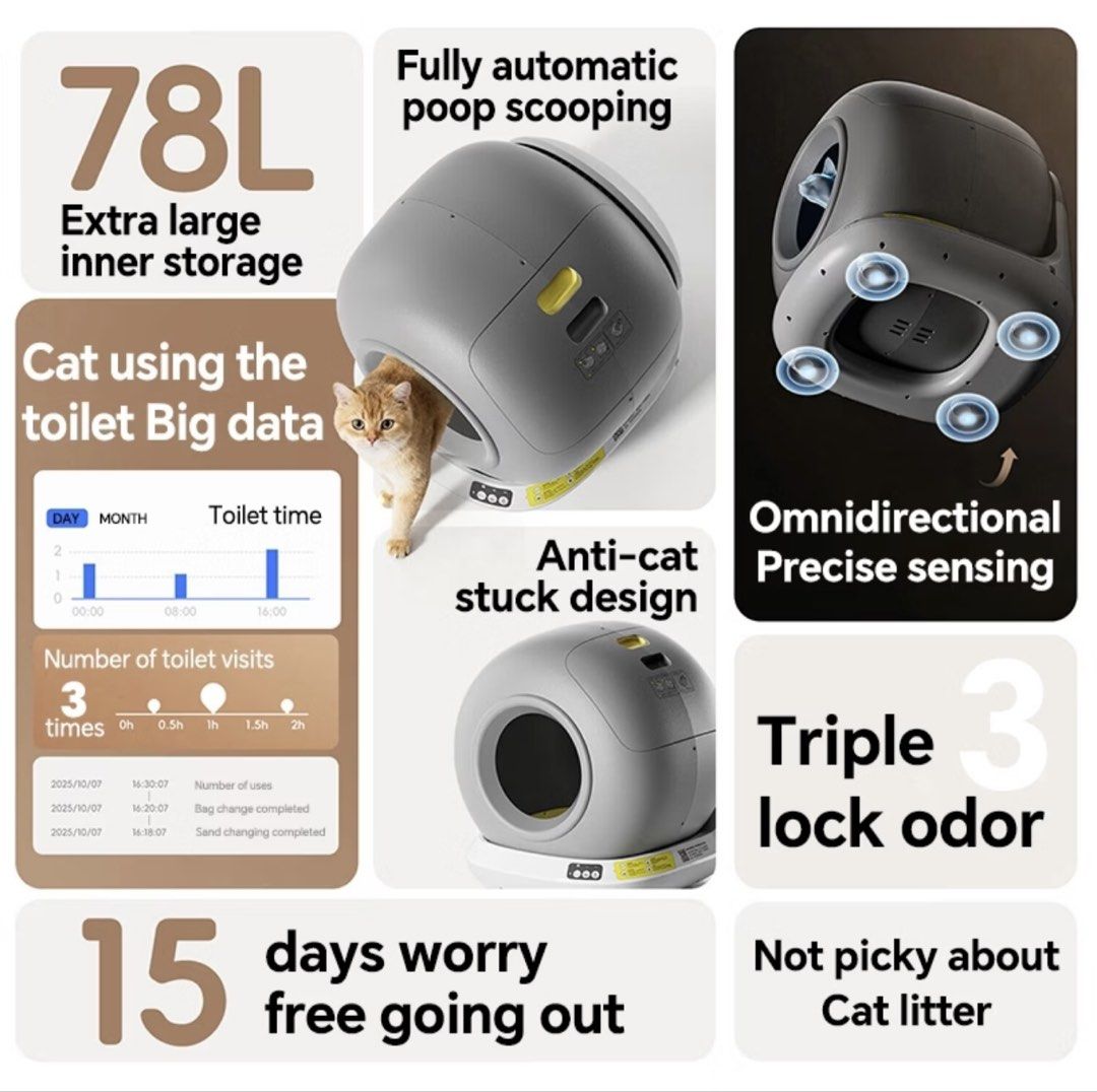 Automatic Litter Box (Category: Health & Grooming) located in Manila. Submitted by sagecuration (Listing ID 1465471071, Image 3). Description: Used once Litter mat not included RFS: too big for our space MOP: bank deposit/gcash SF: c/o buyer Location: Paco, Manila.