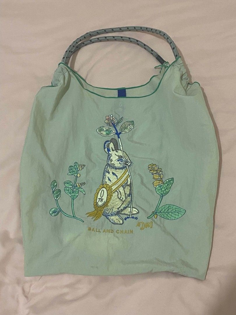 Ball & Chain Rabbit Embroidered Bag (Category: Shoulder Bags) located in Iba. Submitted by yunqiz (Listing ID 1465492817, Image 1). Description: flaws in pics (stains) cute design.