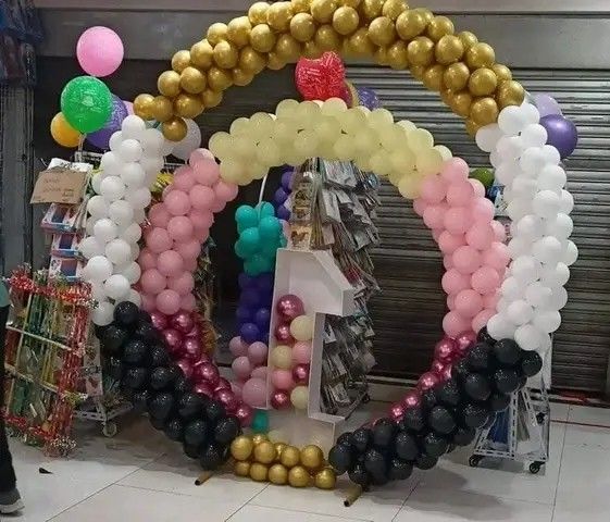 Balloon Stand (Category: Occasions & Party Supplies) located in Manila. Submitted by athennaalampayan (Listing ID 1465444942, Image 2). Description: - Elegant gold metal circle frame, perfect for party backdrops and balloon arches - Modular tube design allows quick and easy assembly and disassembly - Includes sturdy base bars for reliable stability during events - Ideal for weddings, birthdays, baby showers, and all kinds of celebrations - Compat