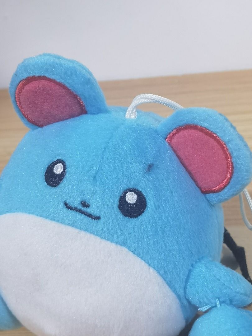 Banpresto - Pokemon - Marill Plush Charm (Category: Plushies & Soft Toys) located in Taguig. Submitted by kalabasza (Listing ID 1465396807, Image 2). Description: 📌 This is a preloved item. Please manage your expectation. 📌 Actual item posted. Needs wash po. 📌 Item is in good condition. 📌 Product Color may slightly vary due to Photographic Lighting. 📌 Location: Taguig 📌 MOP: GCash. Payment first before ship. 📌 MOD: J&T, LBC, GoGo or Lalamo