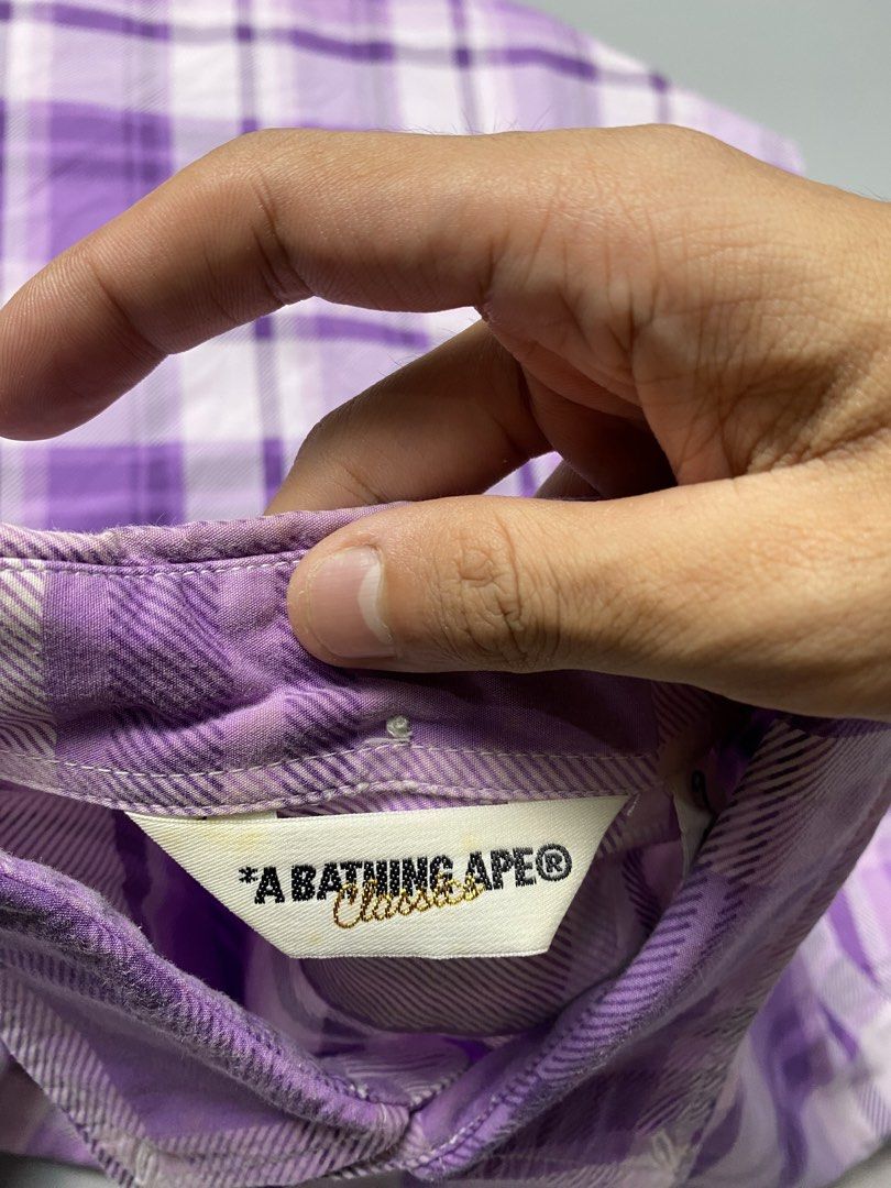 BAPE PLAID POLO (Category: Formal Shirts) located in San Pablo. Submitted by pj_thrifthings (Listing ID 1465542921, Image 3). Description: BAPE PLAID BOTTON - DOWN AUTHENTIC LEGIT FLAWLESS NO ISSUES CAN DO SHIPPING WORLDWIDE/NATIONWISE.