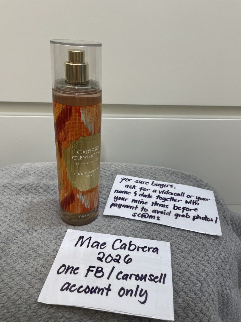 BATH & BODY WORKS CALYPSO CLEMENTINE (Category: Fragrance & Deodorants) located in Paranaque City. Submitted by maemae30 (Listing ID 1465523324, Image 3). Description: For Sale: Bath & Body Works Calypso Clementine Brandnew Original Bought in US Price: 500 (fixed) Rfs: extra Location: paranaque Ship: via lalamove, jnt or pick up Mop: via gcash, bpi.