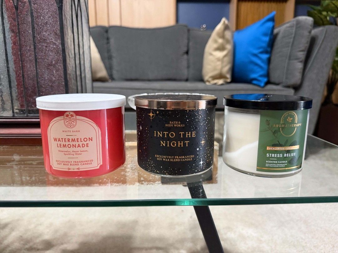 BBW Scented Candle (Category: Home Fragrance) located in Valenzuela. Submitted by jingjingcf (Listing ID 1465388339, Image 1). Description: ₱2,400 for 3!.
