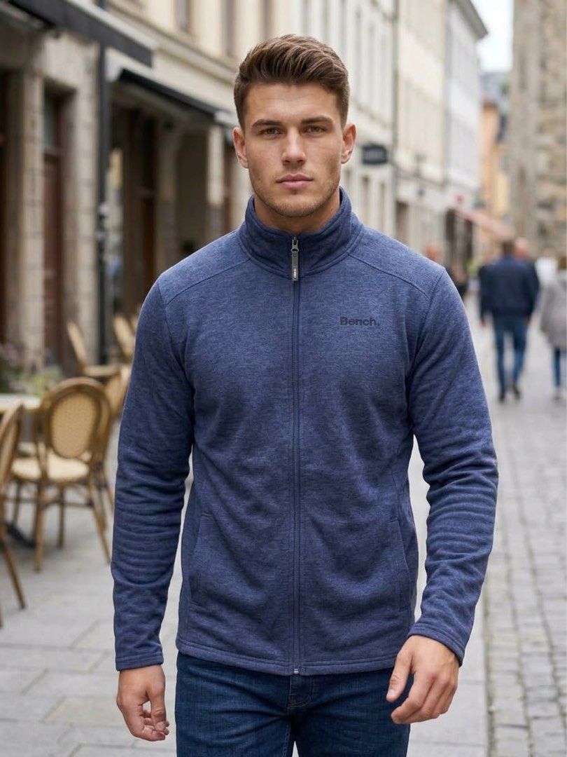 Bench Heather Blue Full Zip Jacket - L-XL (Category: Coats, Jackets and Outerwear) located in Pagsanjan. Submitted by zhairaaaaa (Listing ID 1465512024, Image 1). Description: BENCH HEATHER NAVY FULL-ZIP JACKET 💙 🔥 SALE! 450 PESOS ONLY! 🔥 Verygood condition 💯 ✨ Classic heathered navy finish ✨ Full-zip front closure ✨ Easy everyday layering piece ✨ Relaxed fit — great for casual OOTD 🏷️ Size: Large to XL 📏 Width: 23” | Length: 29” 📦 Origina