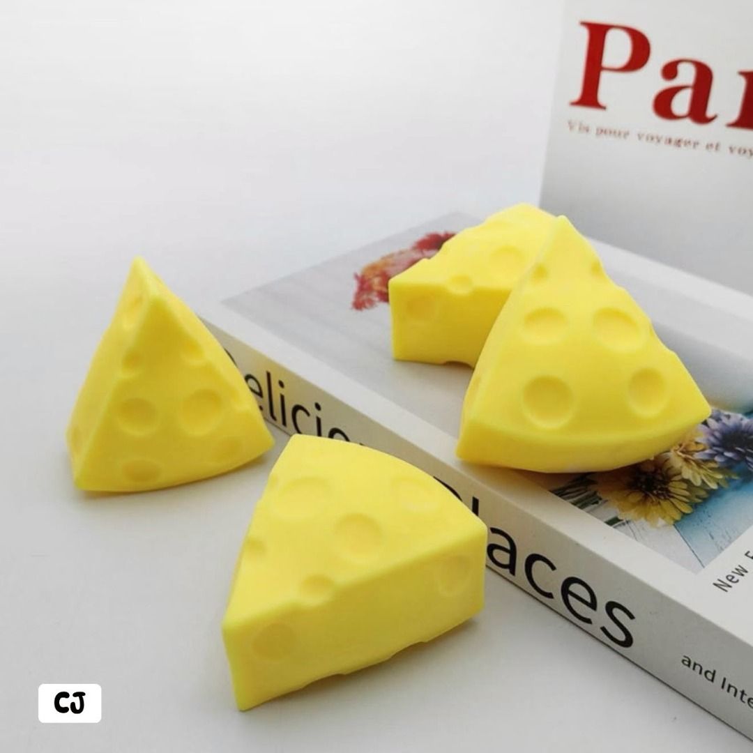 BEST SELLER CHEESE SQUISHY TOY (Category: Interactive Toys) located in Manila. Submitted by yannieshop (Listing ID 1465400922, Image 3). Description: RESELLER:50php (each) WHOLESALE:500php (1 dozen) :BEST SELLER CHEESE SQUISHY TOY ▪️Super ganda! ▪️Stress reliever fidget toy, Soft simulation food squeeze toy . ▪️For kids & Adult .