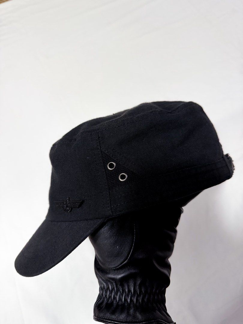 Black Cadet Hat (Category: Caps & Hats) located in Baguio. Submitted by crispy2600 (Listing ID 1465476450, Image 2). Description: Cadet Hat Black cool piece from a Korean brand. it doesn’t suit me unfortunately. in great condition. the adjuster is made of genuine leather. OSFA 660 shipped.