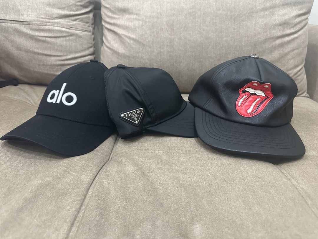 Alo Prada Chrome Hearts (Category: Caps & Hats) located in Manila. Submitted by andy0729 (Listing ID 1465489089, Image 2). Description: Alo 350 Prada 800 Chrome 500 All get 1500.